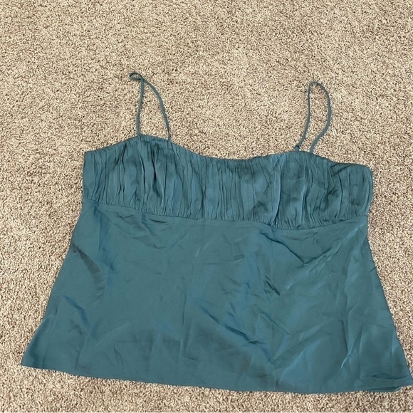 J. Crew Gathered Stretch Cropped Silk Camisole size 20 - Picture 1 of 7